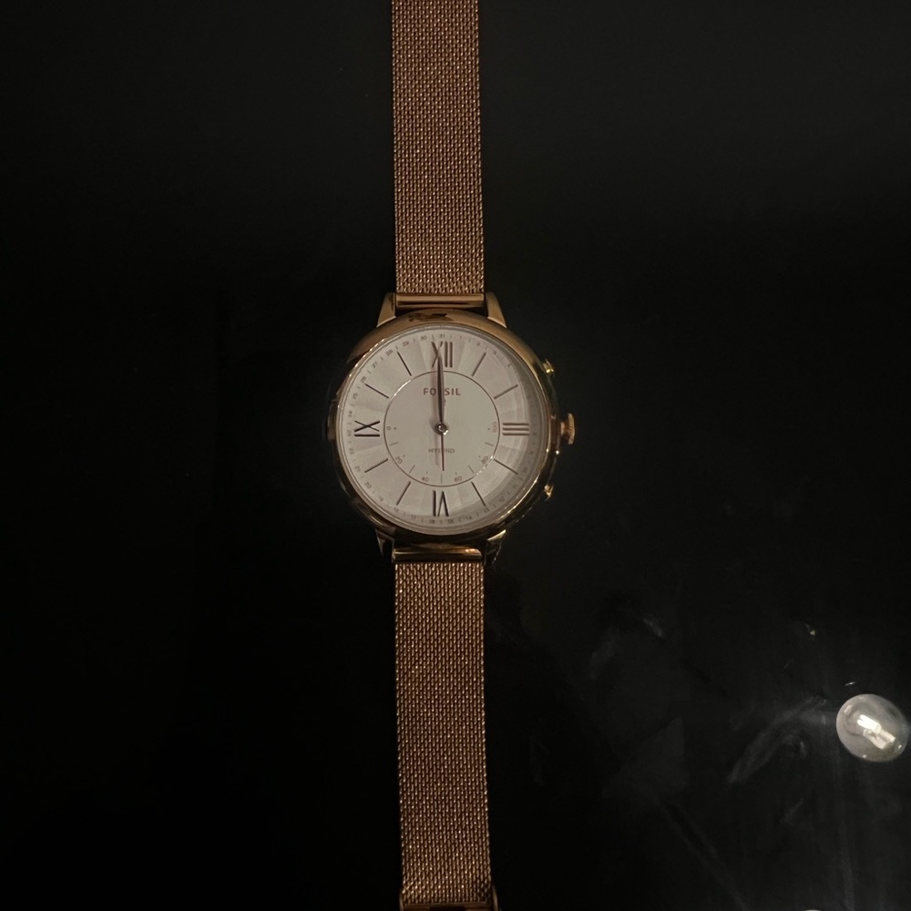 Fossil Rose Gold Mesh Strap Watch